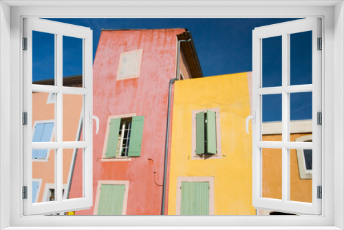 Fototapeta Naklejka Na Ścianę Okno 3D - Colorful Roussillon Buildings in France