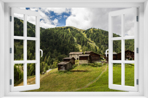 Fototapeta Naklejka Na Ścianę Okno 3D - Village Zmutt near Zermatt, Switzerland