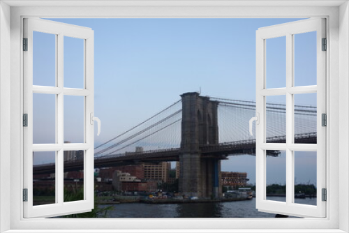 Fototapeta Naklejka Na Ścianę Okno 3D - brooklyn bridge new york city