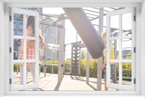 Kids having fun on the playground