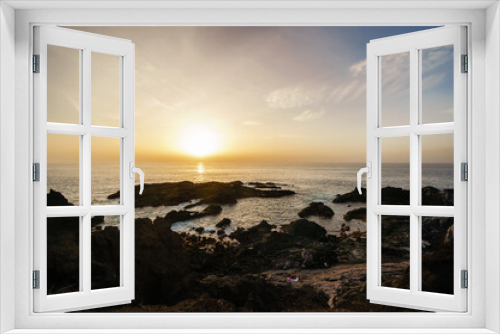 Fototapeta Naklejka Na Ścianę Okno 3D - beautiful sunset in the Canary Islands