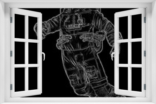 Fototapeta Naklejka Na Ścianę Okno 3D - astronaut doing a drift