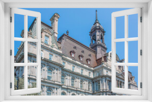 Fototapeta Naklejka Na Ścianę Okno 3D - Hôtel de Ville Montreal / Montreal City Hall Montreal Québec Canada