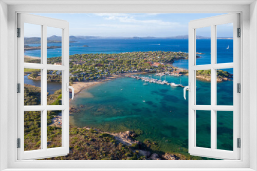 Fototapeta Naklejka Na Ścianę Okno 3D - Aerial shot in Sardinia with wonderful beaches and stunning landscapes
