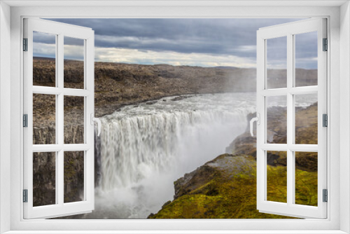 Fototapeta Naklejka Na Ścianę Okno 3D - Dettifoss, the largest waterfall in Europe, at the north part of Iceland.