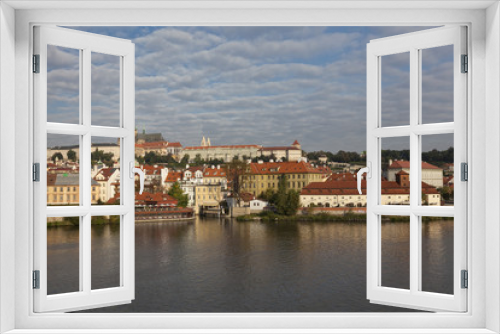 Fototapeta Naklejka Na Ścianę Okno 3D - prague castle and old town