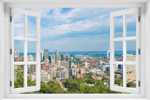 Fototapeta Naklejka Na Ścianę Okno 3D - Panoramic View Centre Ville Montreal (Downtown) view from Mont Royal Québec Canada