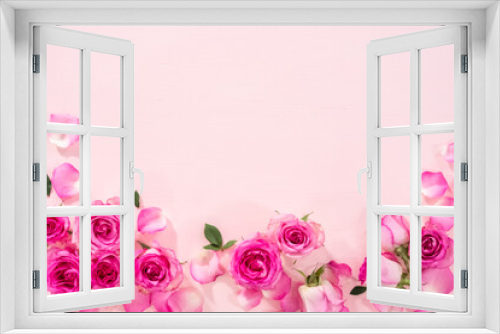 Fototapeta Naklejka Na Ścianę Okno 3D - Pink roses