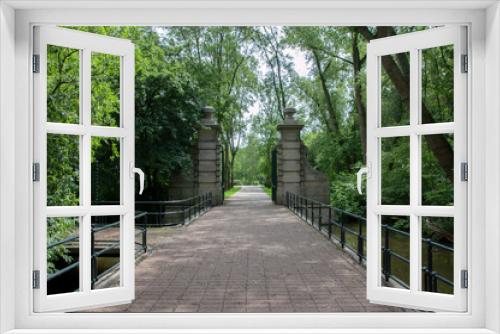 Fototapeta Naklejka Na Ścianę Okno 3D - Old Historical Gate At The Flevopark At Amsterdam The Netherlands 18-6-2020