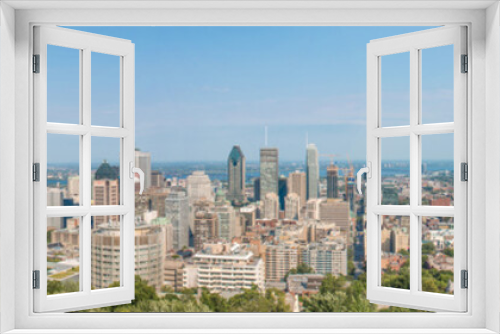 Fototapeta Naklejka Na Ścianę Okno 3D - Panoramic View Centre Ville Montreal (Downtown) view from Mont Royal Québec Canada
