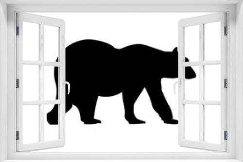 Fototapeta Naklejka Na Ścianę Okno 3D - The black bear icon. Vector illustration eps 10
