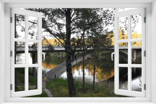 Fototapeta Naklejka Na Ścianę Okno 3D - Aunessilta near Tampere.