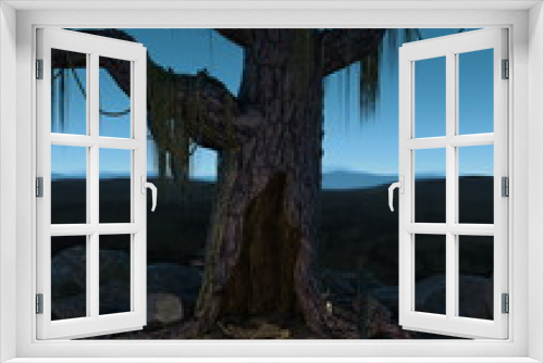 Fototapeta Naklejka Na Ścianę Okno 3D - 不気味な木