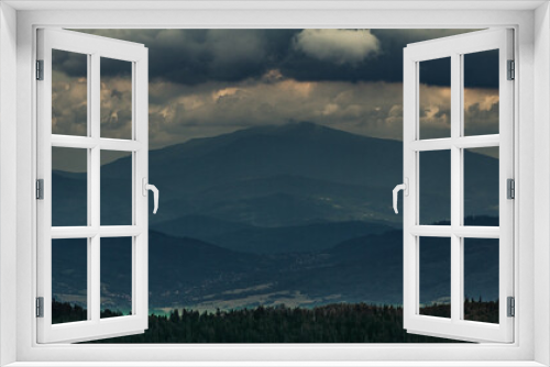 Fototapeta Naklejka Na Ścianę Okno 3D - Masyw Babiej Góry z Beskidu Śląskiego 