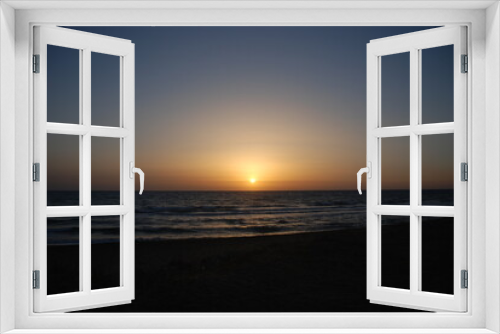 Fototapeta Naklejka Na Ścianę Okno 3D - Sonnenuntergang am Strand 