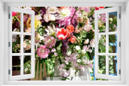 Fototapeta Naklejka Na Ścianę Okno 3D - bouquet of flowers in vase