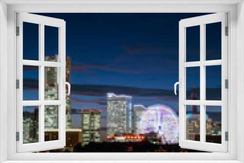 Fototapeta Naklejka Na Ścianę Okno 3D - 神奈川県横浜市みなとみらいの夜景(大さん橋)