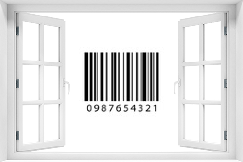 Fototapeta Naklejka Na Ścianę Okno 3D - Barcode icon. Black barcode sign. Vector illustration eps 10