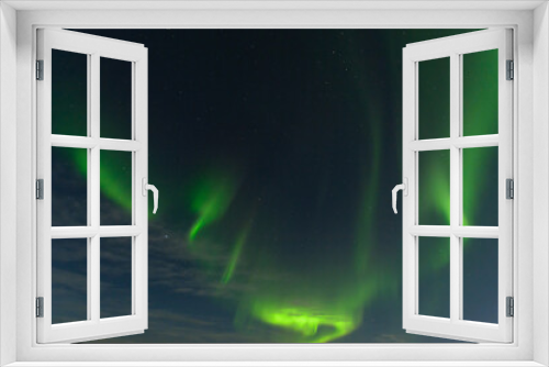 Fototapeta Naklejka Na Ścianę Okno 3D - Night sky.  Northern lights.  Aurora Borealis  stars .