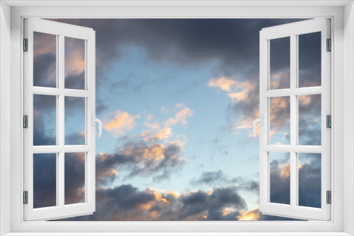 Fototapeta Naklejka Na Ścianę Okno 3D - Beautiful morning sky with a natural cloud frame.