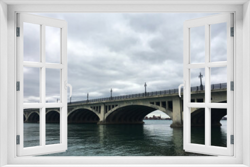 Fototapeta Naklejka Na Ścianę Okno 3D - Belle Isle Bridge - Detroit, MI