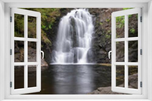 Fototapeta Naklejka Na Ścianę Okno 3D - Falls of Rha on the Isle of Skye, Scotland. Beautiful collection of many smaller falls flowing in different directions.