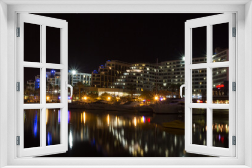 View of the city of Eilat and red sea, Israel.