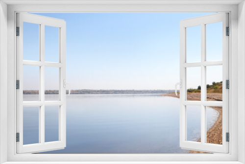 Fototapeta Naklejka Na Ścianę Okno 3D - Beautiful view of tranquil sea on sunny day. Nature healing concept