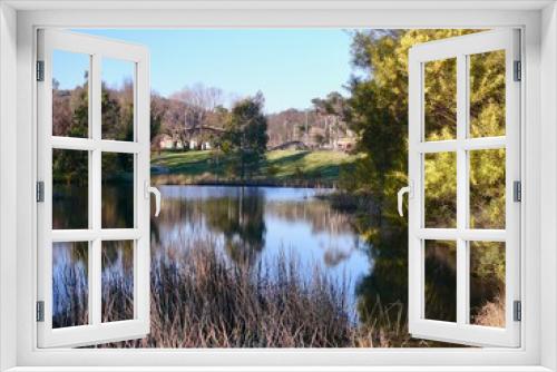 Fototapeta Naklejka Na Ścianę Okno 3D - A view of the Lake Pillans Wetlands near Lithgow, Australia