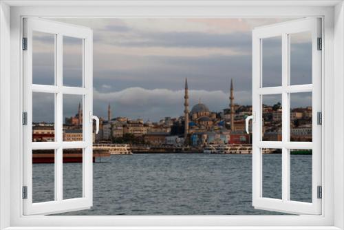 Fototapeta Naklejka Na Ścianę Okno 3D - Istanbul cityscape. Hagia Sophia and Suleymaniye Mosque  the most important tourist attraction of Istanbul. 