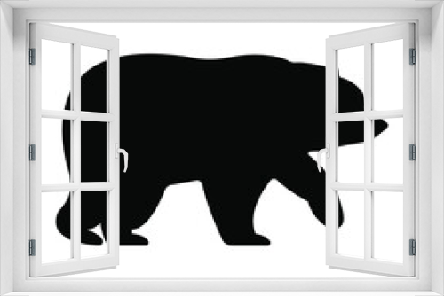 Fototapeta Naklejka Na Ścianę Okno 3D - silhouette of a bear vector