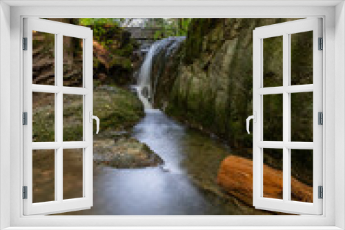 Fototapeta Naklejka Na Ścianę Okno 3D - Geratser Wasserfall