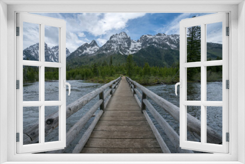 Fototapeta Naklejka Na Ścianę Okno 3D - hiking around jenny lake, grand teton national park, wyoming, usa