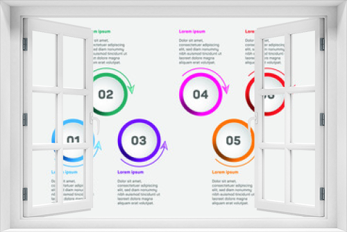 Business data visualization diagram. Timeline infographic icons vector template, milestone elements diagram process design. Infographic data template, presentation workflow chart. 6 options or steps.