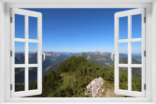 Fototapeta Naklejka Na Ścianę Okno 3D - Panorama Ansicht Alpen in Deutschland 