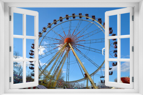 Fototapeta Naklejka Na Ścianę Okno 3D - Ferris wheel in entertaining Shevchenko park in Odessa, Ukraine