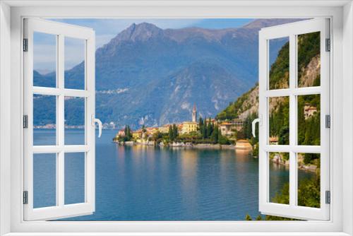Fototapeta Naklejka Na Ścianę Okno 3D - Varenna, lake Como, Italy September 20, 2019. Varenna, small town on lake Como. Lakeside view in Italy.