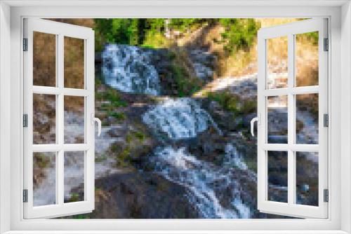 Fototapeta Naklejka Na Ścianę Okno 3D - Waterfall in Goderdzi pass, Beautiful view of mountain landscape