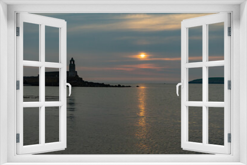 Fototapeta Naklejka Na Ścianę Okno 3D - Sunset at Port Logan in Dumfries & Galloway, Scotland