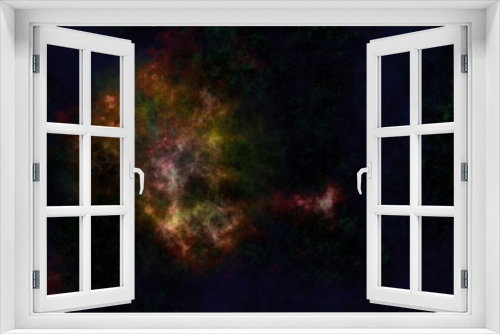 Fototapeta Naklejka Na Ścianę Okno 3D - colorful stars nebula with cloud texture and background