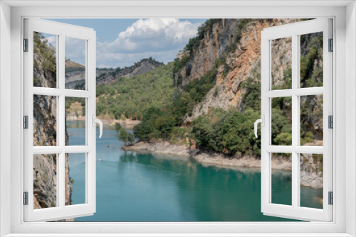 Fototapeta Naklejka Na Ścianę Okno 3D - View of the Congost de Mont-rebei gorge in Catalonia, Spain in summer 2020