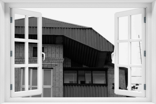 Fototapeta Naklejka Na Ścianę Okno 3D - building with wall