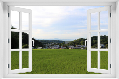 Fototapeta Naklejka Na Ścianę Okno 3D - Countryside and paddy field in Asuka, Nara