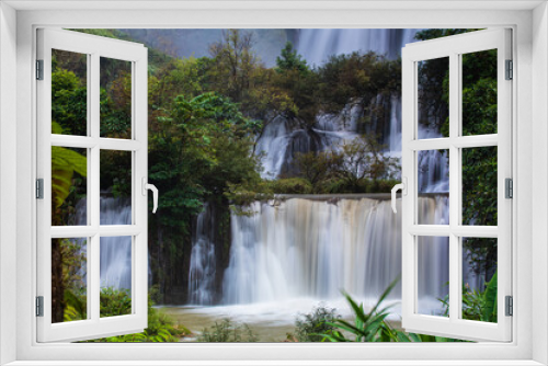 Fototapeta Naklejka Na Ścianę Okno 3D - Thi-Lo-Su waterfall, Beautiful waterfall in Tak  province, ThaiLand.