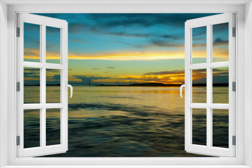 Fototapeta Naklejka Na Ścianę Okno 3D - Sunset over the sea, Dominican Republic