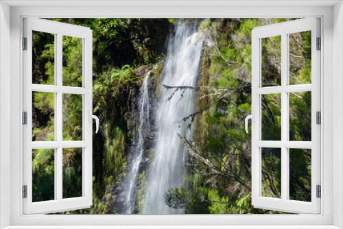Fototapeta Naklejka Na Ścianę Okno 3D - Waterfall at the 25 Fontes - hiking trail on the island of Madeira, Portugal