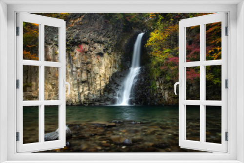 Fototapeta Naklejka Na Ścianę Okno 3D - waterfall in autumn