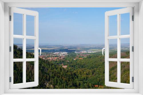 Fototapeta Naklejka Na Ścianę Okno 3D - Blick auf Ilsenburg vom Aussichtspunkt Ilsestein im Harz in Deutschland