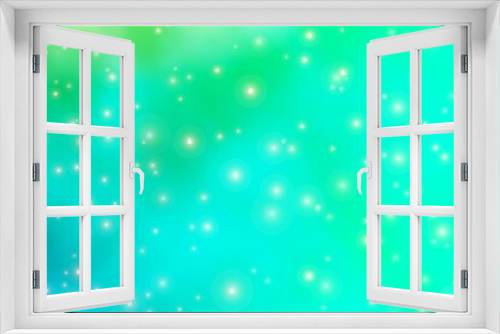 Light Green vector background with small and big stars. Colorful illustration in abstract style with gradient stars. Best design for your ad, poster, banner.
