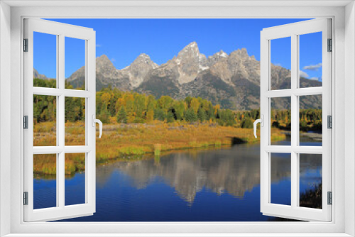Fototapeta Naklejka Na Ścianę Okno 3D - アメリカのワイオミング州のグランドティトン国立公園
